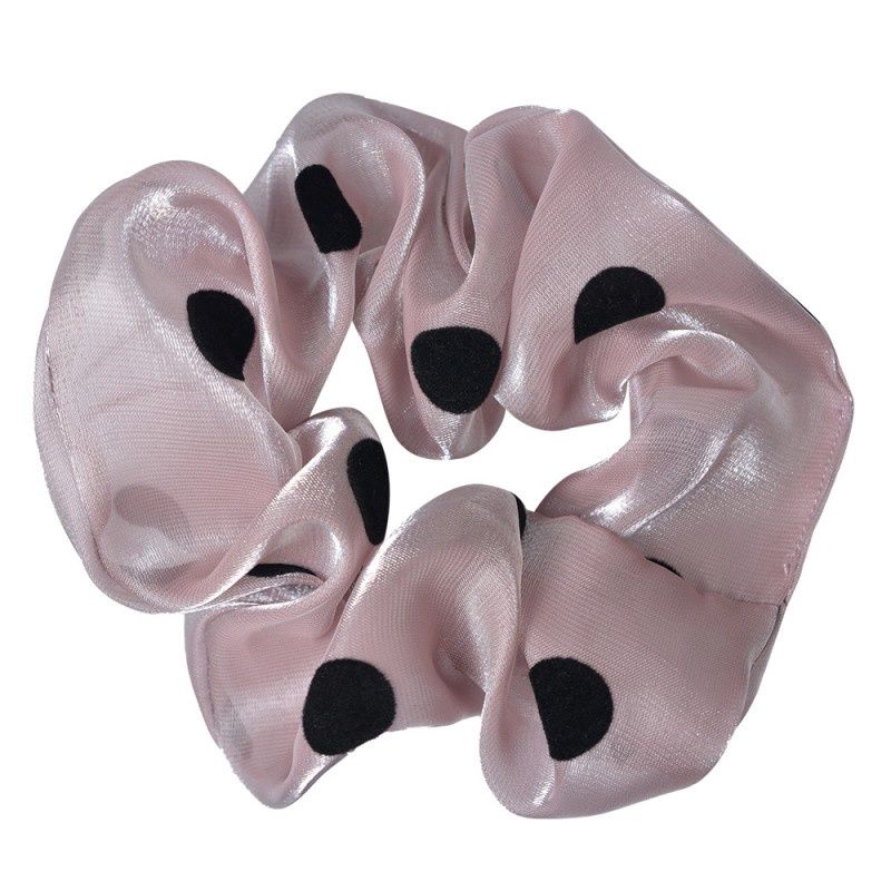 Scrunchie pearl dots · rose