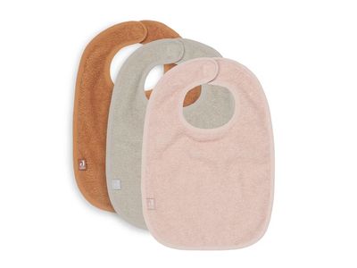 Slab Badstof - Pale Pink/Nougat/Caramel · 3 Stuks