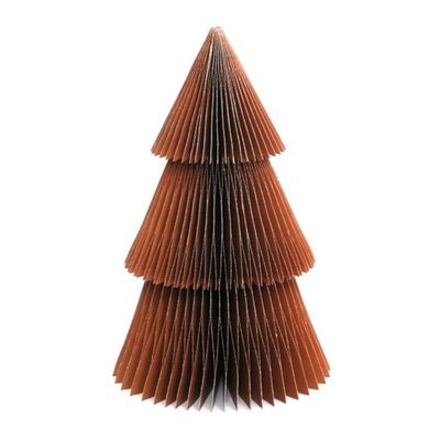 Honeycomb vouwboom bruin/rose glitter · 46 cm