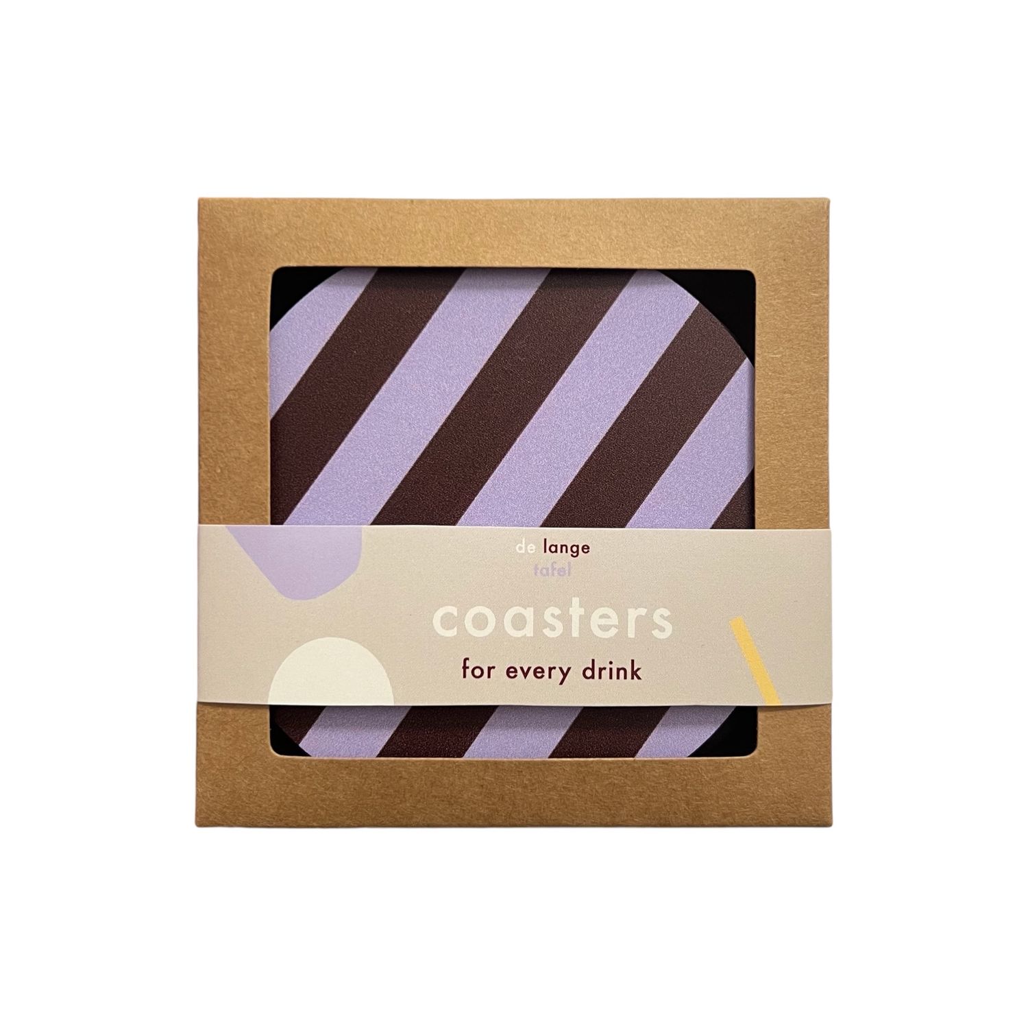 Onderzetters striped · lila/aubergine