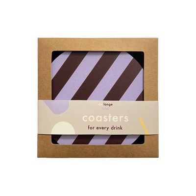 Onderzetters striped · lila/aubergine
