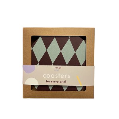 Onderzetters diamond · mint/aubergine