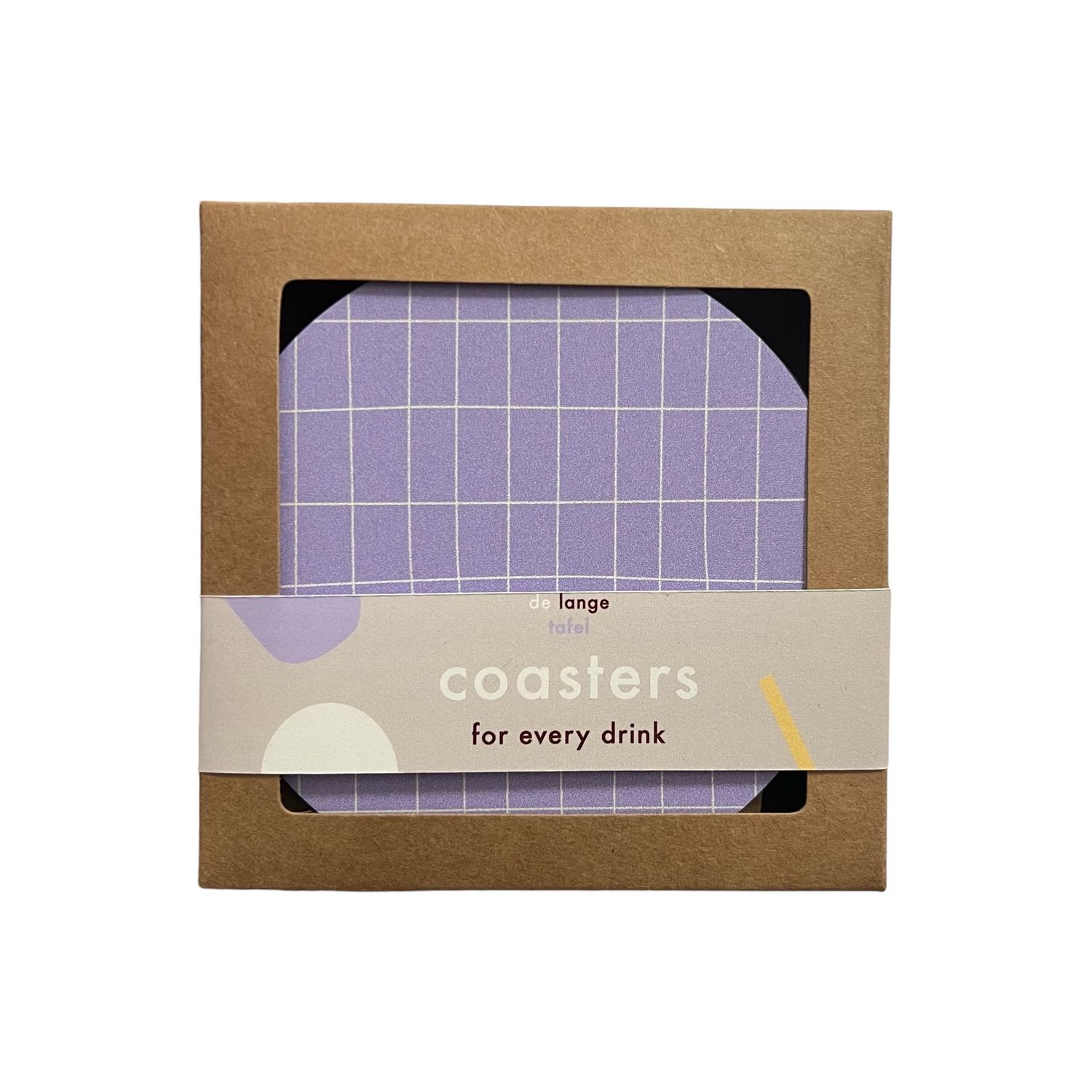 Onderzetters checkered · lila/white