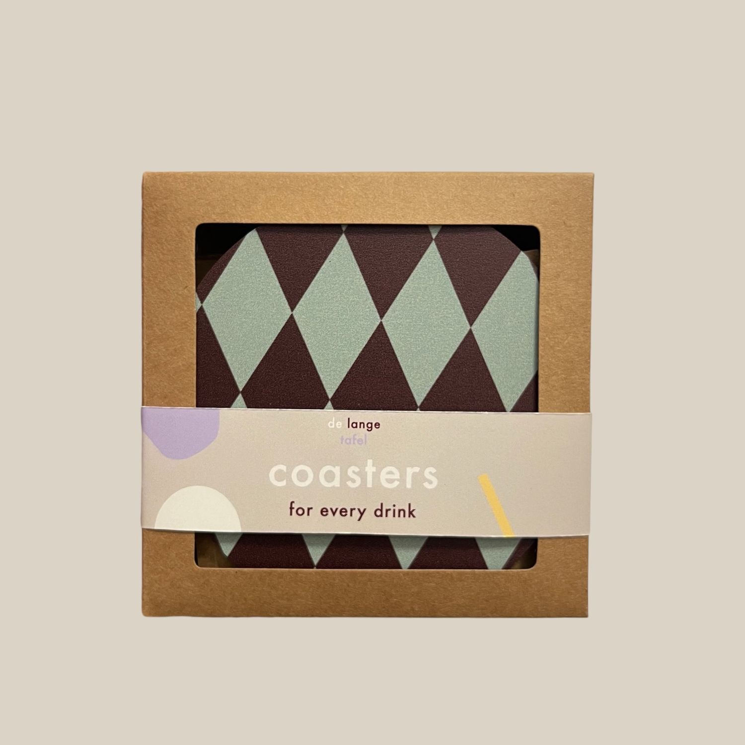 Onderzetters · Diamond mint/aubergine