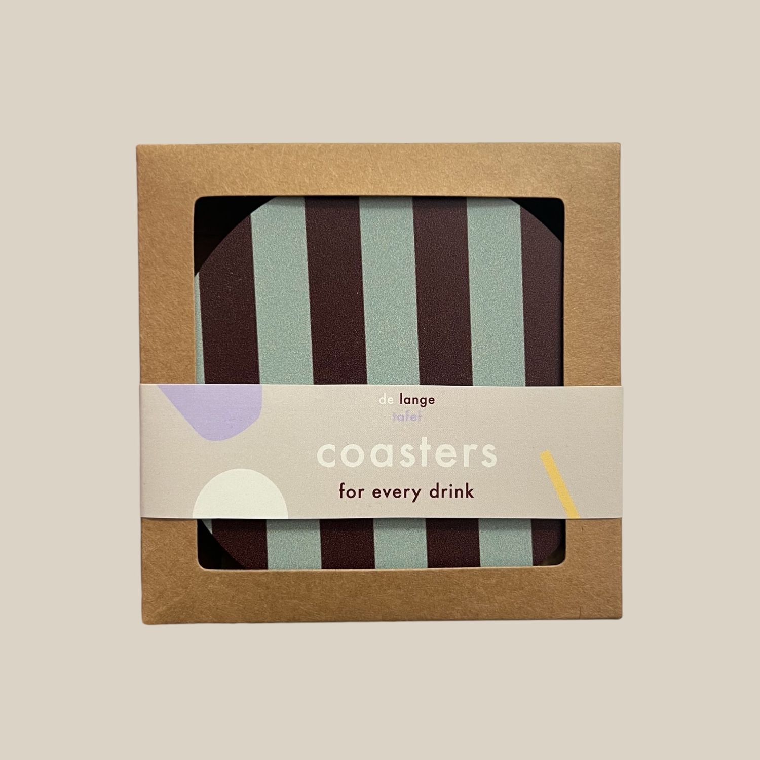 Onderzetters · Striped mint/aubergine