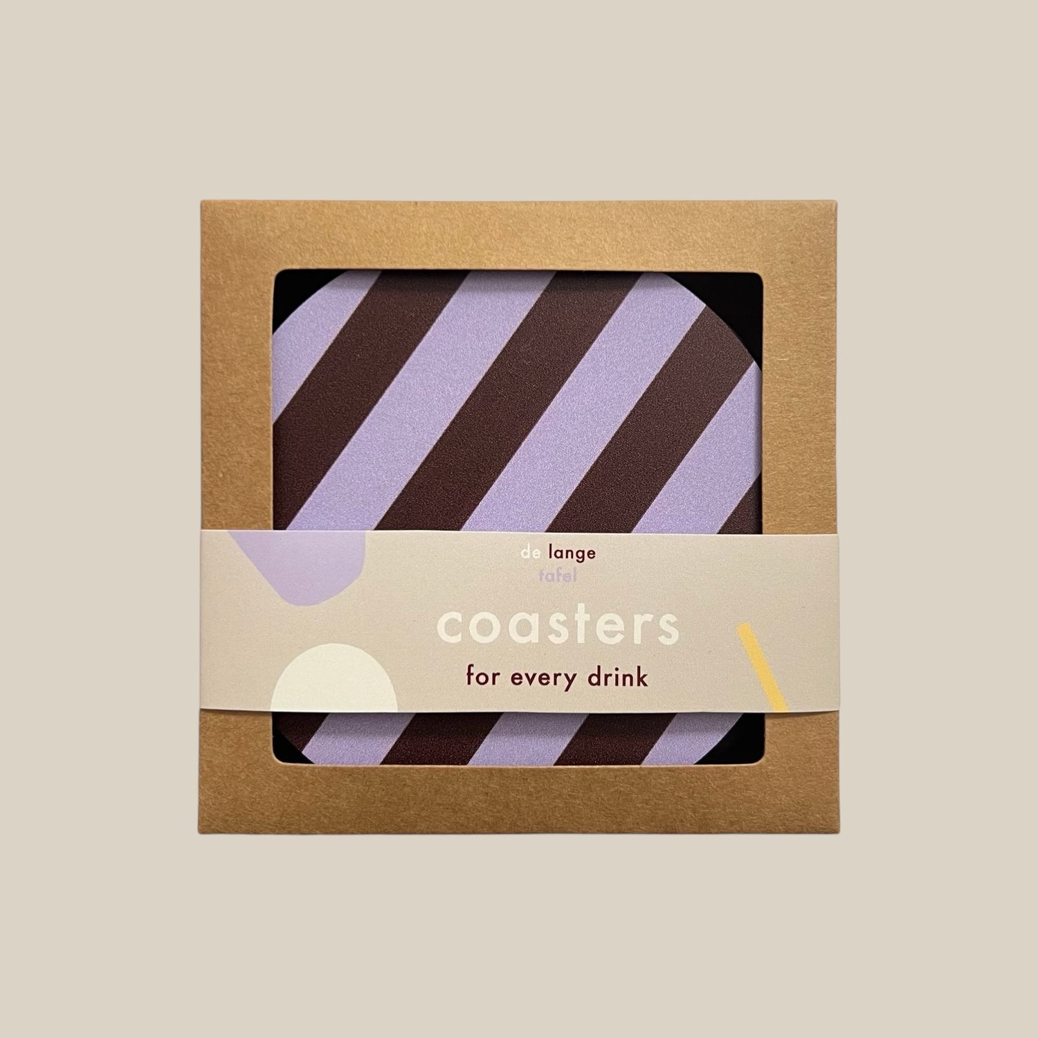 Onderzetters · Striped lila/aubergine