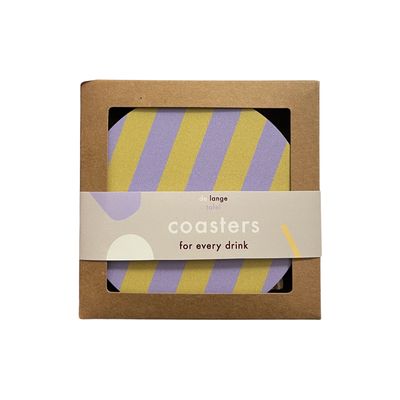 Onderzetters striped · yellow/lila