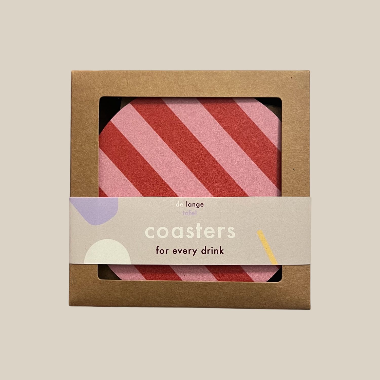 Onderzetters · Striped pink/red