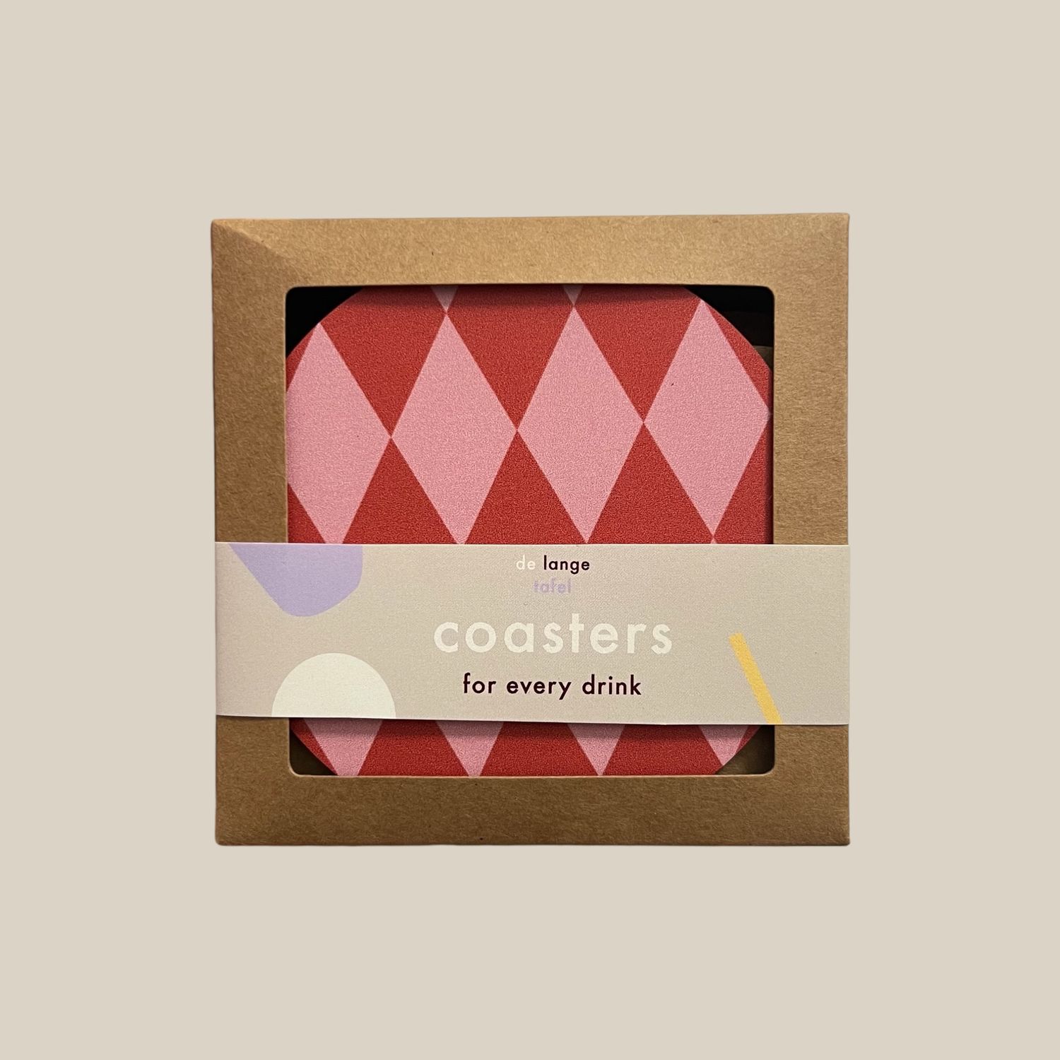 Onderzetters · Diamond pink/red