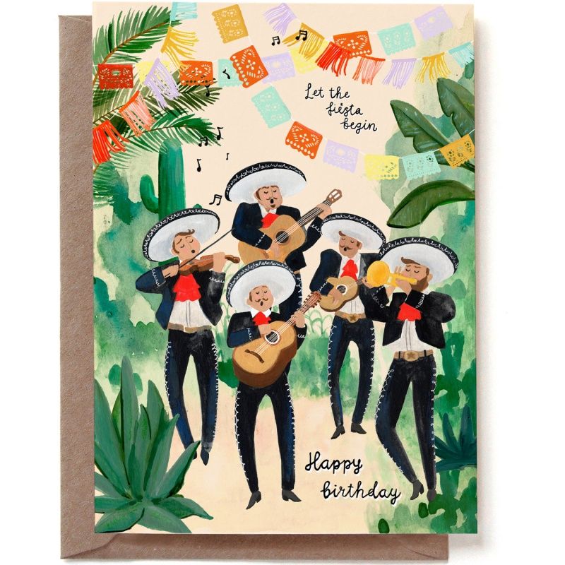 Dubbele kaart &#39;Let the fiesta begin&#39;