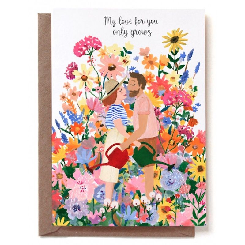 Dubbele kaart &#39;My love for you only grows&#39;