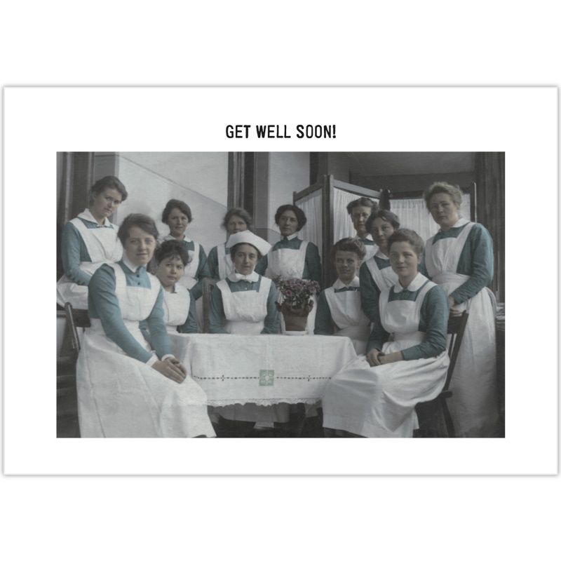 Kartoenfabriek postkaart &#39;Get well soon&#39;