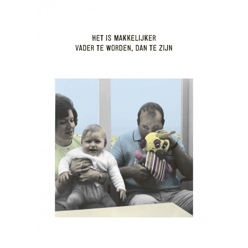 Kartoenfabriek postkaart &#39;Vader worden&#39;