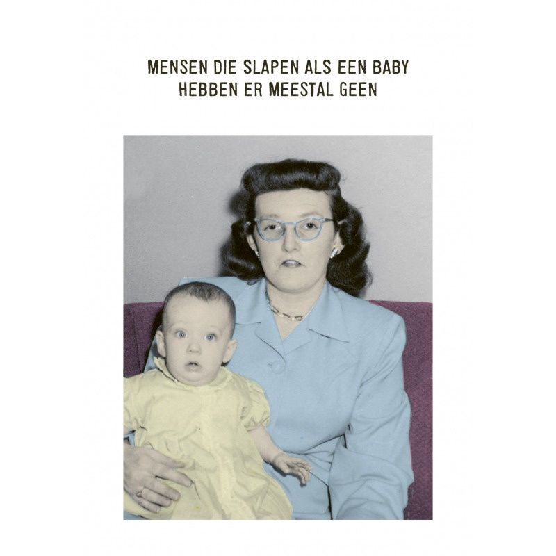 Kartoenfabriek postkaart &#39;Mensen die slapen als een baby&#39;