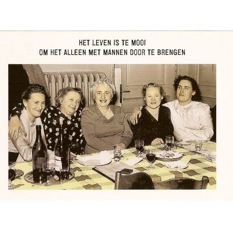 Kartoenfabriek postkaart &#39;Het leven is te mooi&#39;
