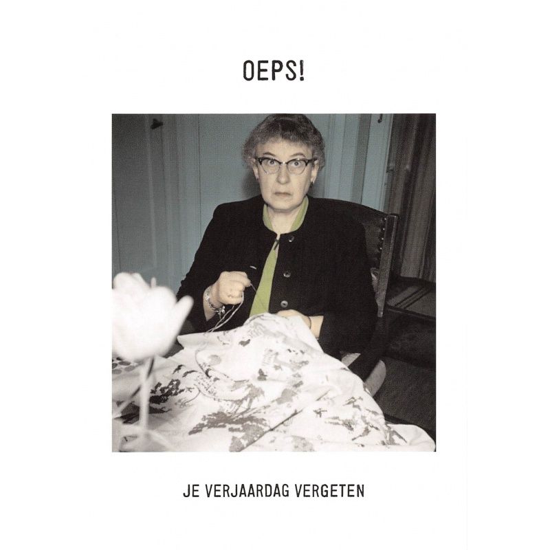 Kartoenfabriek postkaart &#39;Oeps! Je verjaardag vergeten&#39;
