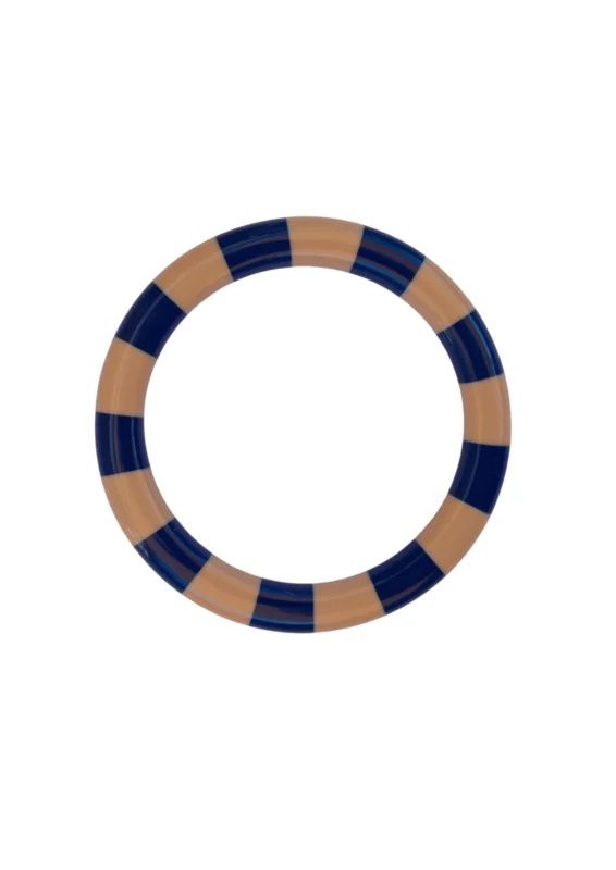 Bybjor Stripe Bangle Armband · Cobalt / Clay