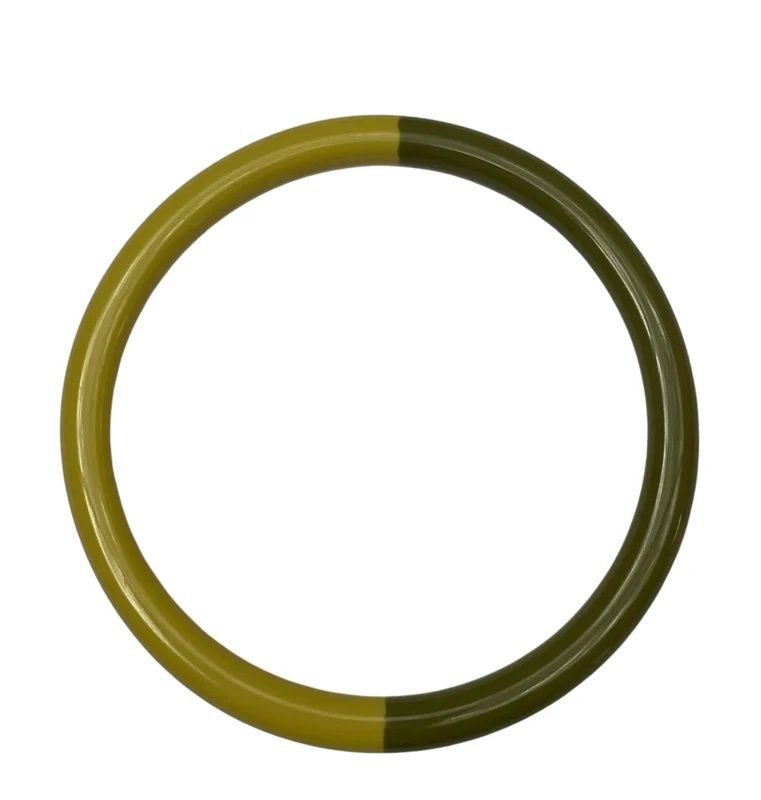 Bybjor Duo Color Bangle-armband · Lemon &amp; Olive