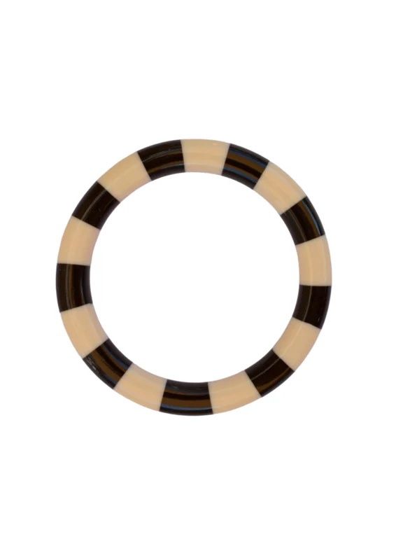 Bybjor Stripe Bangle Armband · Coffee / Cream