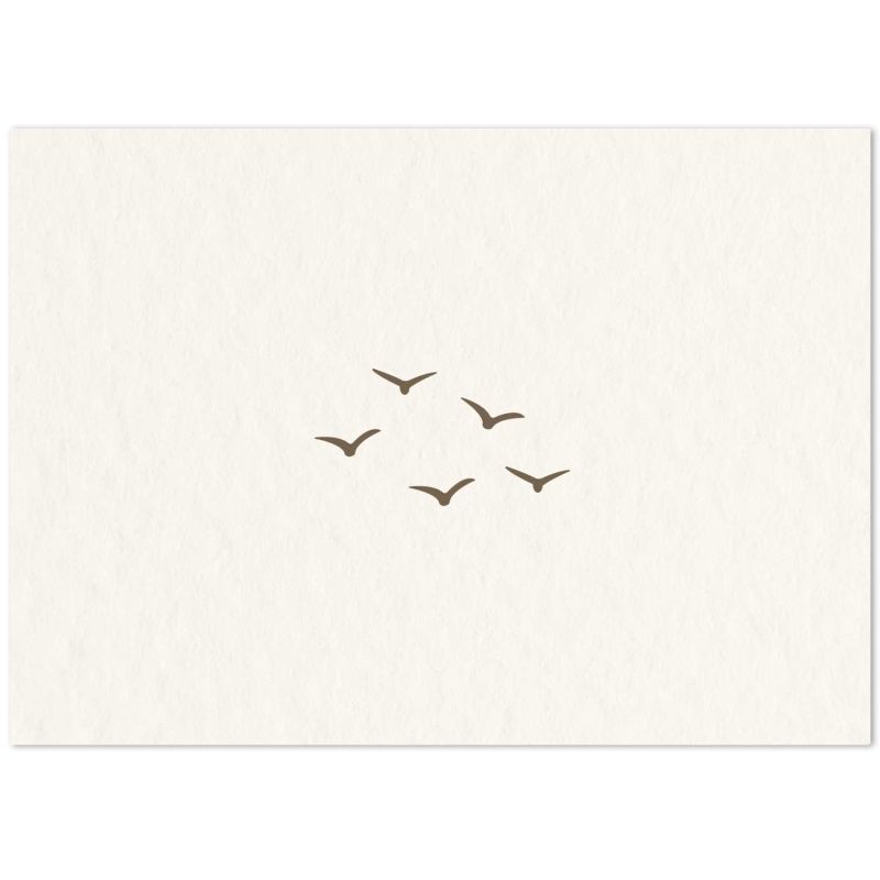 Postkaart · Zwerm vogels