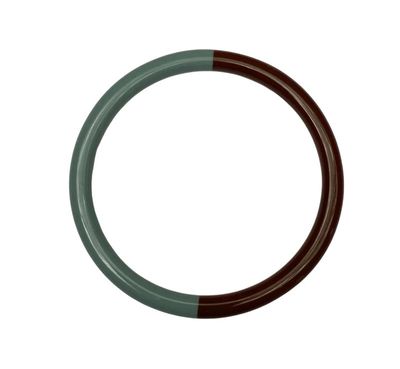 Bybjor Duo Color Bangle-armband · Caramel / Dusty-blue