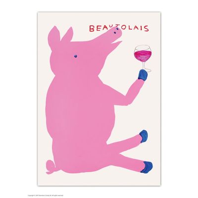 Postkaart &#39;Beaujolais pig&#39;10212