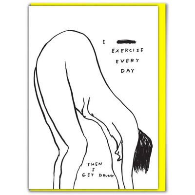 Dubbele kaart &#39;Exercise every day&#39;