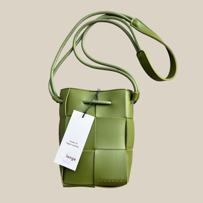 Hand tas vegan leer · avocado green