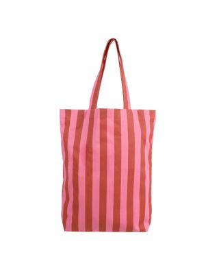 Katoenen tas gestreept grapefruit ginger