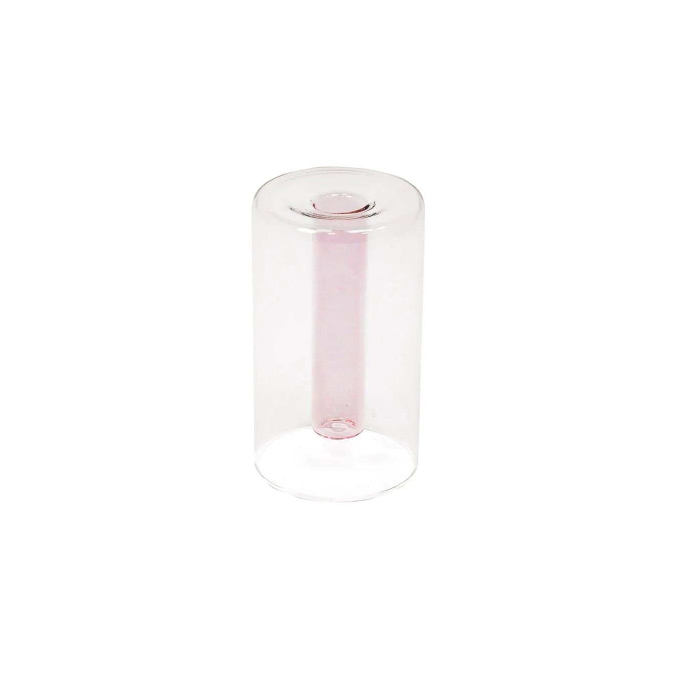 Vaas  tube glas · roze