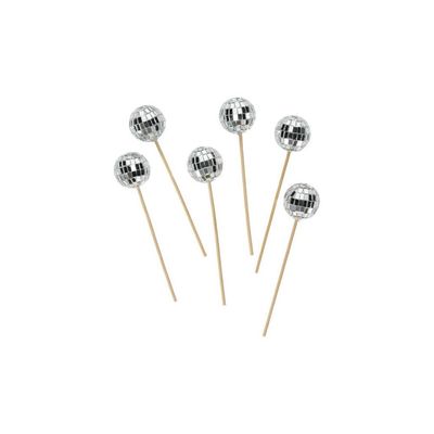 Cocktailprikkers discoballen · set van 6