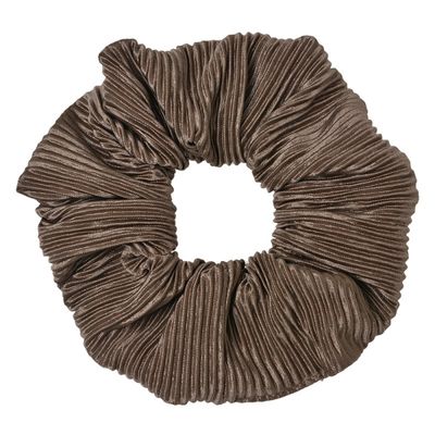 Scrunchie plissé · taupe bruin