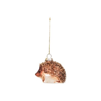Kerstbal hanger egel glas