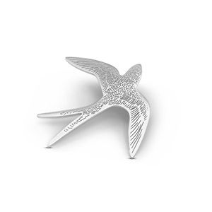 Broche zwaluw zilver