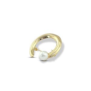 Broche with pearl Gold-white