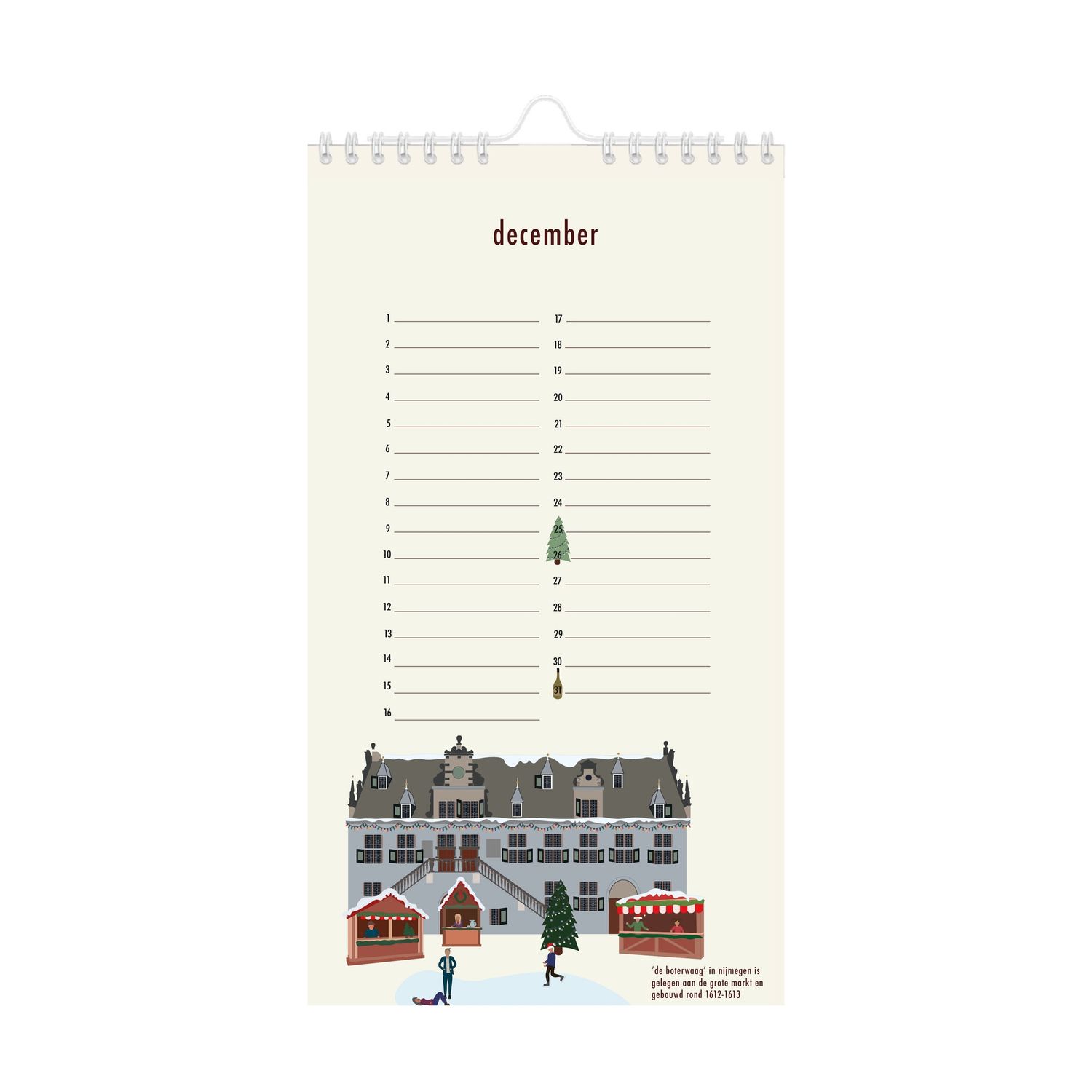 Verjaardags- kalender over Nijmegen