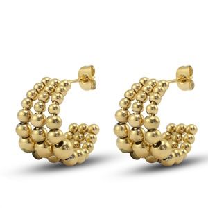 Oorbellen oorsteker triple balls