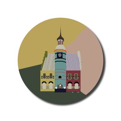 Wandcirkel Stadhuis Gennep geel