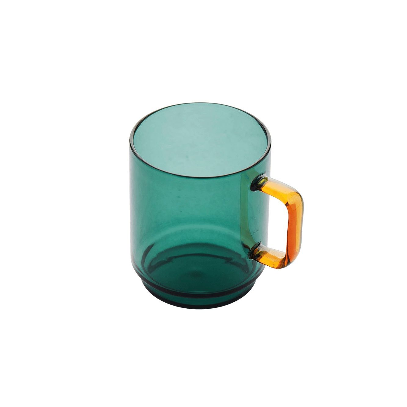 Mok uit borosilicaat groen/amber 250 ml