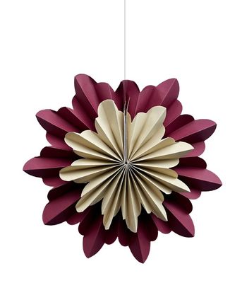 Papieren sneeuwvlok organic · wine red / camel