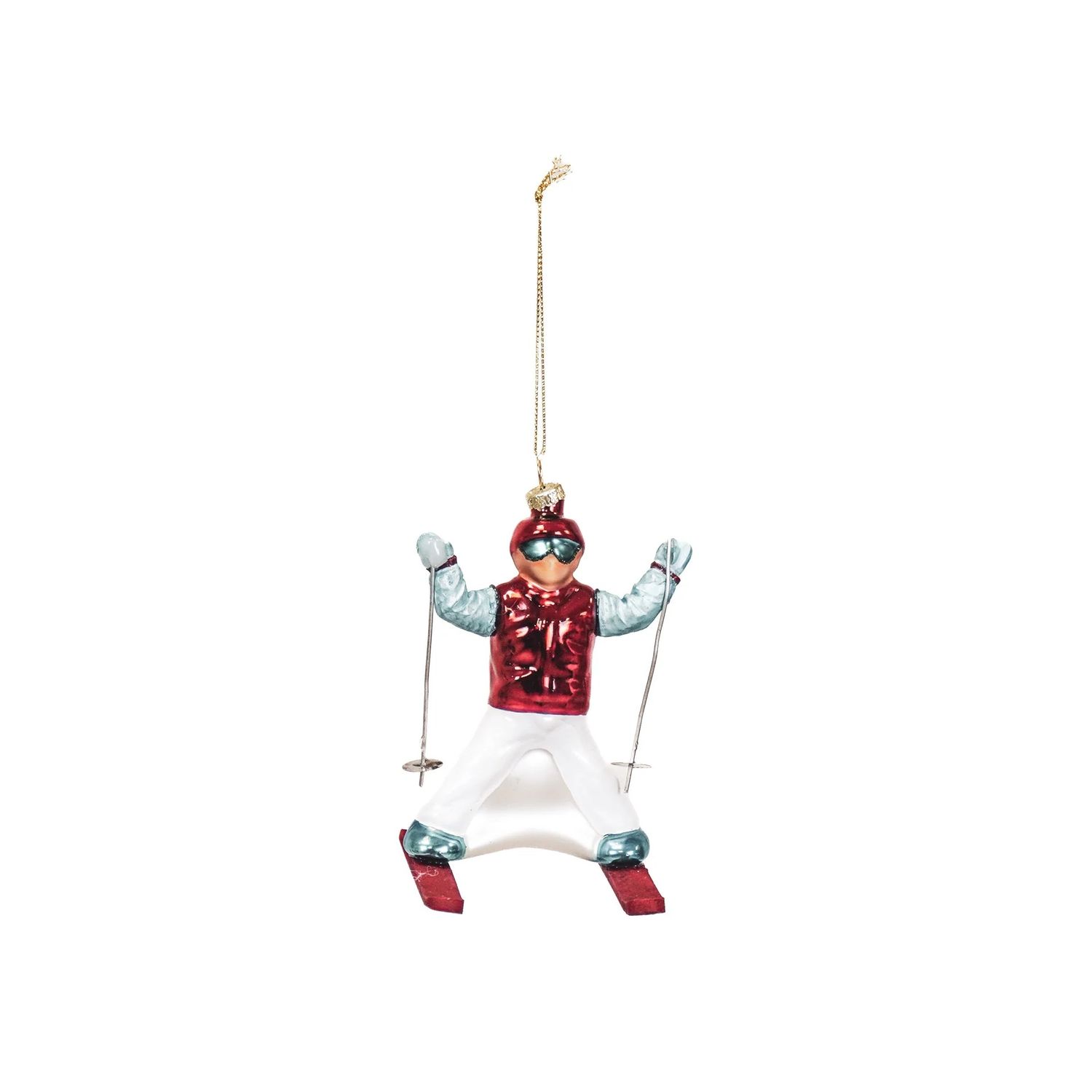 Kerstbal glas · Skiër