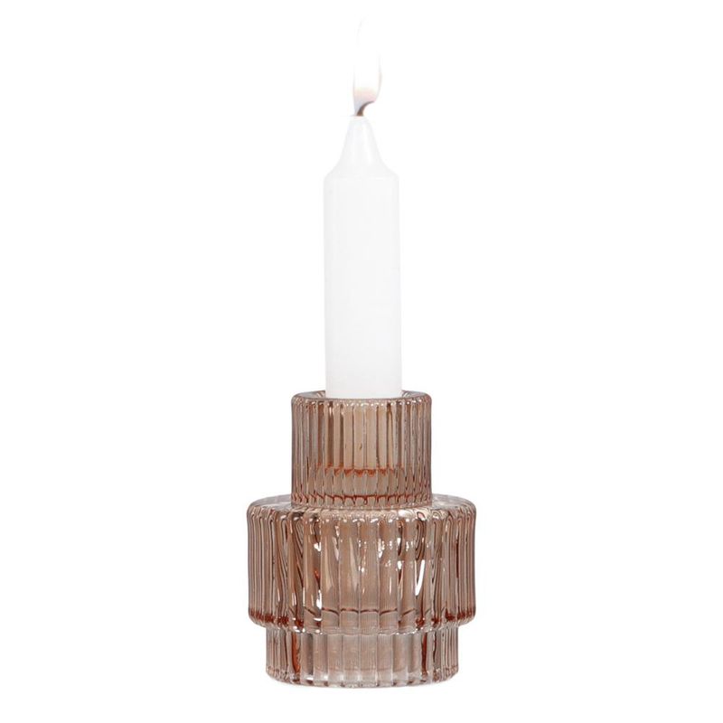 Duo kandelaar dinerkaars · bruin