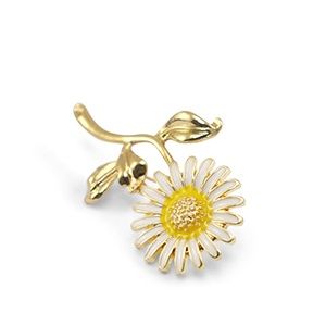 Broche flower · white-yellow-gold