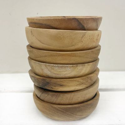 Schaaltje Teak · 8cm