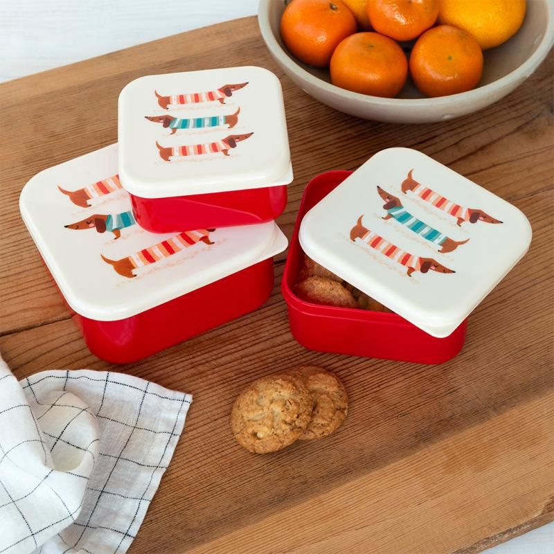 Snack boxen teckel · set van 3