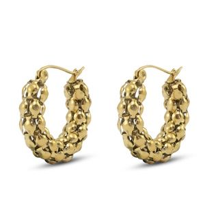 Oorbellen oorsteker circles oval dots
