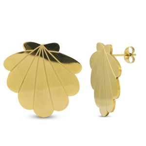 Oorbellen  oorstekers shell Gold