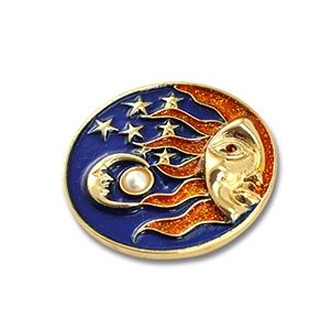 Broche · sun, moon &amp; star