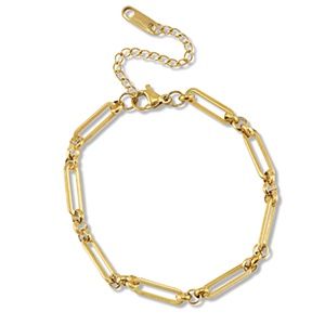 Armband gold stainless steel schakels knots