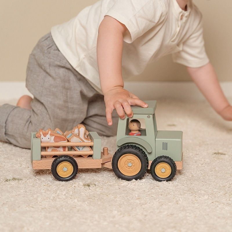 Little Dutch tractor met trailer Little Farm